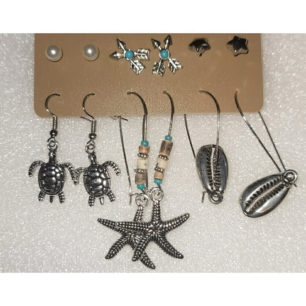 New 6 Pair of Coordinated Nautical Earrings